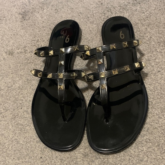 Mix No. 6 Shoes - Mix No 6 Black Jelly Studded Sandals size 11